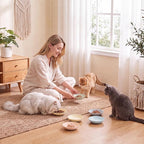 Ceramic Cat Food Bowl Set - Image 6