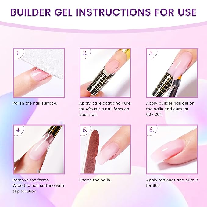 AIJIMEI 300g/10oz White Hard Gel for Nails High-capacity Hard Nail Builder Nail Strengthen Gel Nails Art Extension Kit Salon Home Use