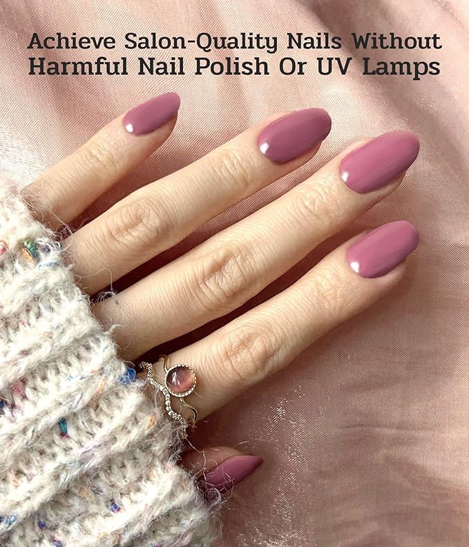 Nail Polish Strips - 22 Pcs Salon Quality Gel Nail Stickers - Long Lasting Wraps (Drama Queen Jam Pink)