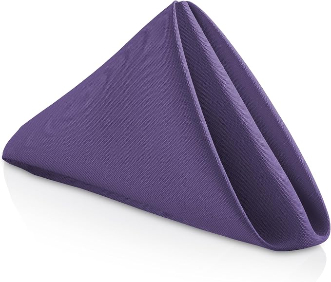 Lann's Linens Set of 144 Cloth Dinner Napkins, 20-inch Polyester Napkins by LannsLinens