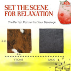 RODEO Handmade Leather Cowhide Coasters - Image 5