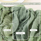 2 Pack Cheesecloth Table Runner, 120 Inch Sage Green Table Runner - Image 7