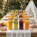 16 oz Round Glass Juice Bottles - Image 9