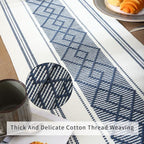 Woven Table Runner Farmhouse Style, Boho Table Runner 72 inches Long - Image 3