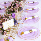 350PCS Purple Plastic Plates - Image 2