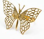 Gold Napkin Rings Set of 12 – Butterfly Design – Decorative Napkin Rings Gold by HUVOTOSIUS