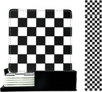 Marble Coasters Square Leather Drinks Coaster Set by Yopiiefa