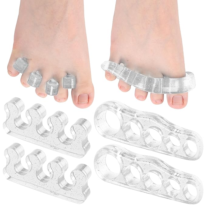 Dr. JK- ToePal Gel Toe Separator, 4 Pairs, Toe Spacers, Bunion Corrector, Christmas Gifts