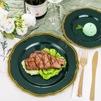 60 Pcs Green Gold Dessert Plates - Image 3