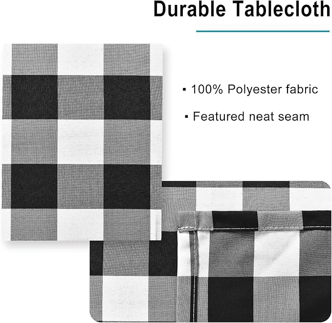 Checkered Rectangle Tablecloth - Image 4