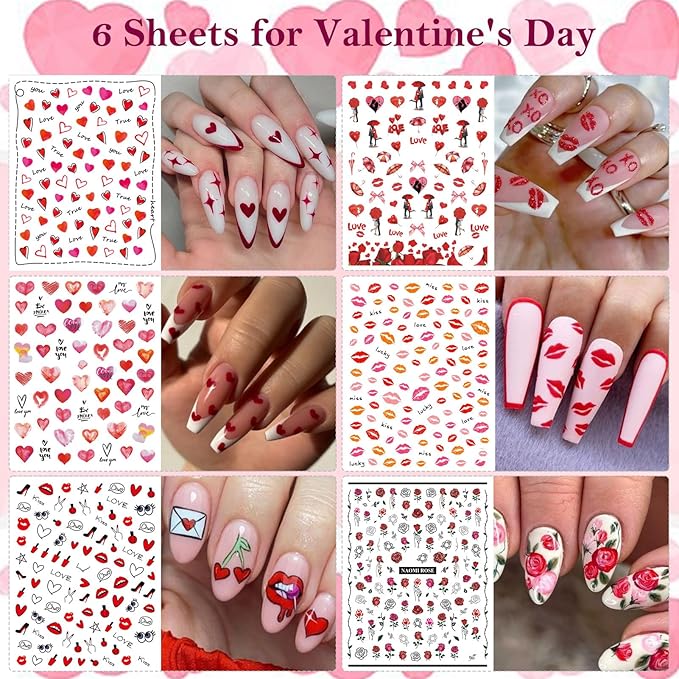 30 Sheets Fall All Holiday Nail Stickers, Autumn Halloween Christmas Thanksgiving Valentine's St. Patrick's Day Nail Art Decals Mixed All Season Set, Self-Adhesive Year-Round Manicure Decorations