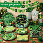 450 Pcs Happy St. Patrick's Day Tableware Set Decoration Serves 50 | Lucky - Image 6