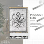 Plastic Serving Tray with Handles, Rectangle Black Decorative Tray | Coffee - Image 2