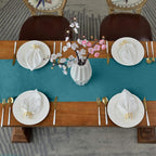 BALCONY & FALCON Table Runner Velvet Sky Blue 14"x118" | Elegant, Fall Decor - Image 3