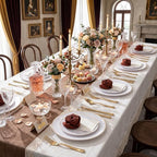 KIRE 100PCS White Plates with Gold Trim - Image 11