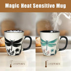 16 oz Dragonfly Coffee Mug, Color Changing Cup | Ceramic Coffee Cup, Heat - Image 4