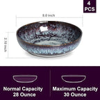 30oz Ceramic bowls set of 4-8" serving bowls - Image 2