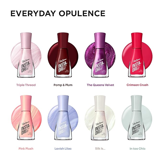 Sally Hansen Insta-Dri Nail Polish | Quick Dry, Long Lasting, Streak-Free Shine | Opaque, Shimmery | 66 The Queens Velvet | Deep Royal Purple Nail Color