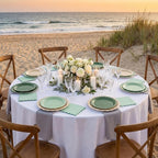 200pcs Sage Green Plates and Napkins Tableware Set Serve 50 Guests Includes - Image 5