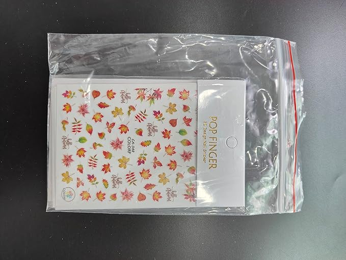 Kalolary Autumn Fall Nail Art Stickers Decals Maple Leaves Decals 3D Nail Stickers Harvest Pumpkin Maple Leaves Sunflower Squirrel for Women Girls Kids DIY Nail Design-12 Sheets