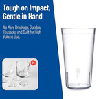 Carlisle FoodService Products Reusable Plastic Cups, 16 oz, 24 Pack | Stackable - Image 7