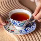 BTaT- Floral Tea Cups and Saucers, 8 oz, Fine Porcelain Teacup Set - Image 6