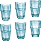 Bormioli Rocco Barshine 12.88 oz. Long Drink Stackable Tempered Drinking Glasses by Bormioli+Rocco