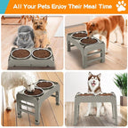 Elevated Bowls, 4 Height Adjustable Raised Stand - Image 8