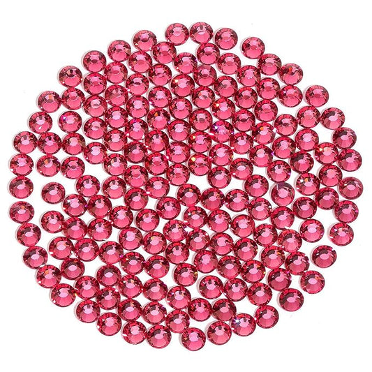 Non Hotfix Flatback Rhinestones for Crafts, Glass Nail Gems, Crystals for Makeup Bags, Shoes Decoration DIY (SS10, 1440pcs, Rose)