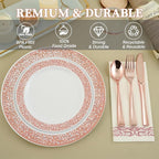 FOCUSLINE 350 Ct Rose Gold Dinnerware Set - Image 4