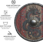 Viking Shield Coasters Leather Round Drink Coasters 6 Pcs Set - Image 4