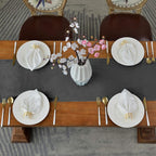 BALCONY & FALCON Table Runner Velvet Dark Gray 14"x71" | Elegant, Fall Decor - Image 3