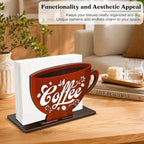 Coffee Cup Decor Wood Napkin Holder - Image 5