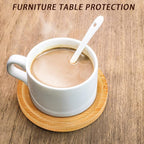 Patelai 10 Pcs Round Bamboo Coasters - Image 3