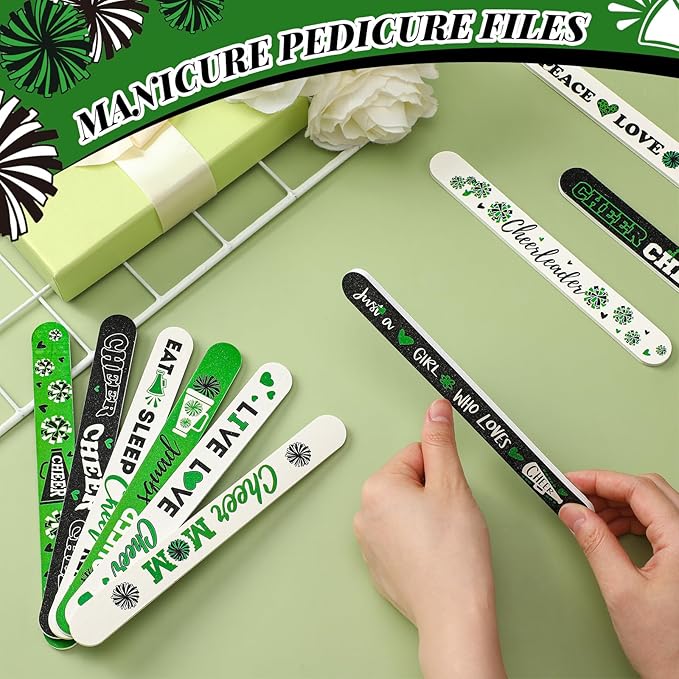 50 Pack Cheerleader Gifts Bulk for Team Funny Cheerleaders Nail Files Party Favors Cheer Gifts Cheerleading Favors for Women Girls Teammates