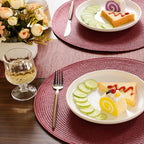 FunWheat Round Braided Placemats Set of 6 Table Mats - Image 7