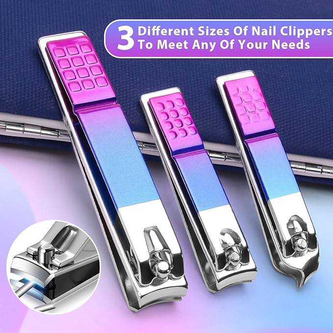 CGBE Manicure Set Nail Clippers Pedicure Kit Men Women Grooming kit Manicure Professional Nail Care Tools Gift 12Pcs with Luxurious Travel Case
