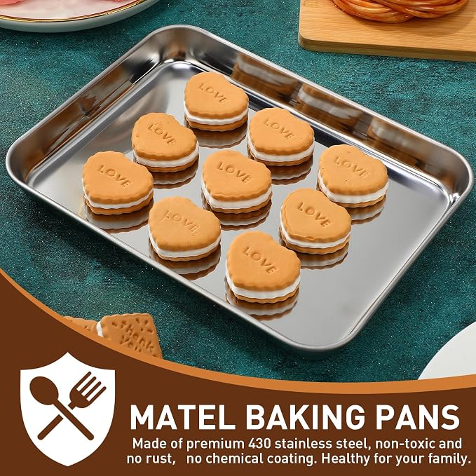 meekoo 24 Pcs Baking Sheet Pan Cookie Sheet Set - Image 4