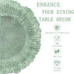 U-QE 60PCS Clear Green Plastic Plates - Image 8