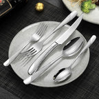 Hammered 30 Pieces Set Silverware Set - Image 2