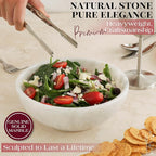 Gusto Nostro 8" Luxury White Marble Decorative Bowl - Image 6