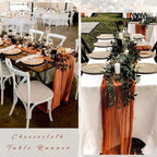 6 Pcs Cheesecloth Table Runner 10FT Terracotta Runner - Image 5