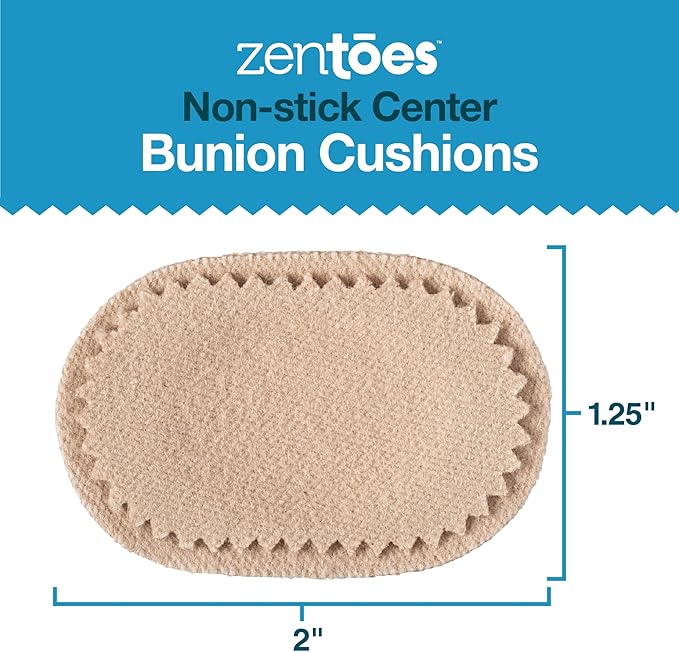 ZenToes Bunion Pads, Adhesive Bunion Cushions for Waterproof Protection, 24 Count