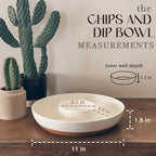 Mora Ceramic Chips and Dip Serving Tray: Large Divided Party Bowl Set - Image 2