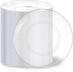 100pcs Clear Plastic Plates for Party by Hioasis