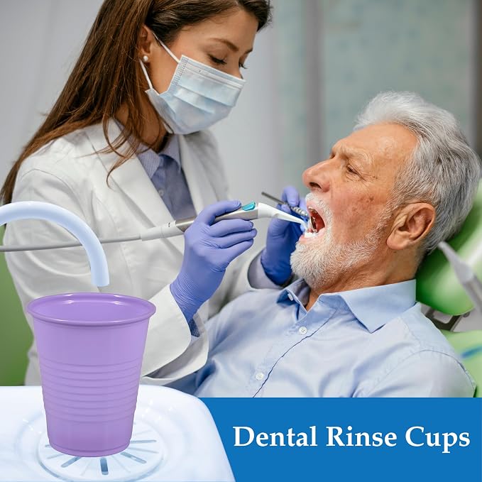 Henry Schein 5 Oz Plastic Disposable Dental Cups, 200 Ct | Embossed Grip - Image 3