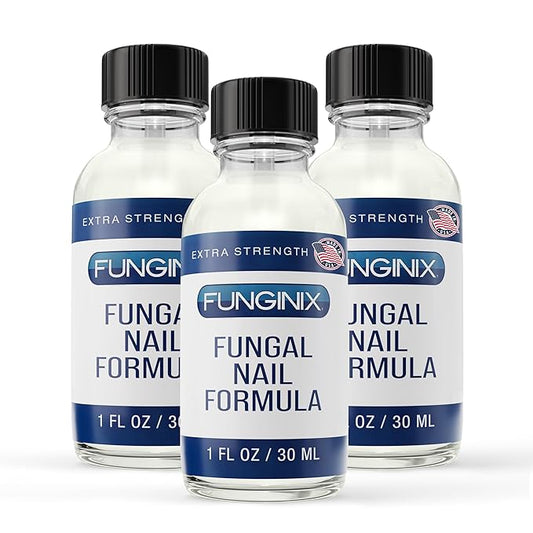 FUNGINIX Toenail Fungus Treatment Extra Strength - Antifungal Nail Treatment With 10% Undecylenic Acid & Tea Tree Oil - Nourished by 15+ Natural Oils & Botanicals- Made in USA(3 Pc,Packaging May Vary)