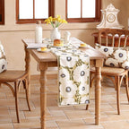 bilin gaier Designer French Linen Table Runner, Floral Pattern, Dining Table - Image 4