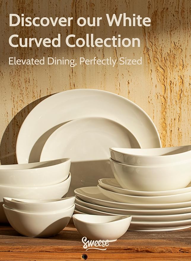 Sweese 18 oz Medium White Porcelain Bowls - Image 8