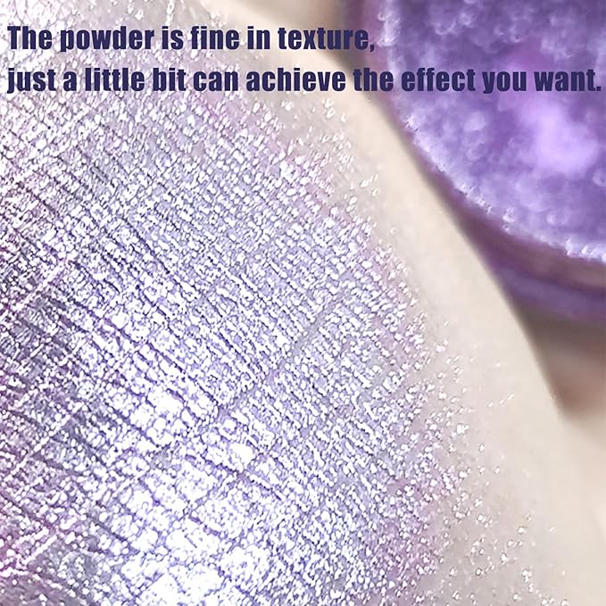 WEILUSI Cat Eye Chrome Powder Holographic Purple Magnetic Powder Glitter Mirror Effect 9D Cat Eye Effect Nail Pigment Glitter Galaxy Effect Dust for Nail Art Manicure Gel Polish